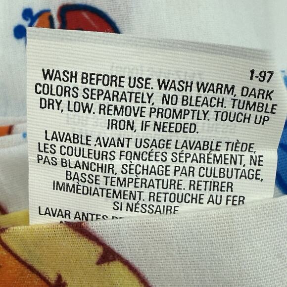 Vintage Winnie The Pooh & Tigger Twin Flat Top Sheet EUC Made In The USA 90s - Picture 6 of 7